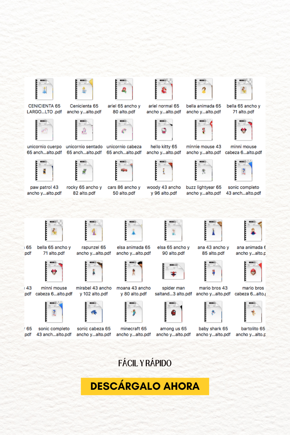 38 moldes descargables para piñatas + GUIA PARA INICIAR CON TU NEGOCIO GRATIS